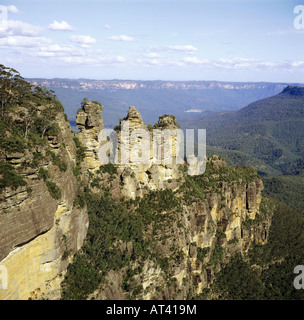"Geografia / viaggi, Australia Nuovo Galles del Sud, Katoomba, a est di Sidney, Montagne Blu " Tre sorelle", formazione di roccia, UNE Foto Stock