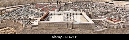 Modello di Gerusalemme risalente al tempo del secondo tempio Foto Stock