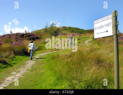 Dunadd Fort appena a sud della città di Oban Scozia Scotland Foto Stock