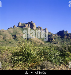 Geografia / viaggi, STATI UNITI D'AMERICA, Texas, parco nazionale di Big Bend, Monti Chisos, paesaggio, rock, paesaggi CEAM, Foto Stock