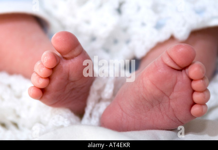 piedi del bambino Foto Stock