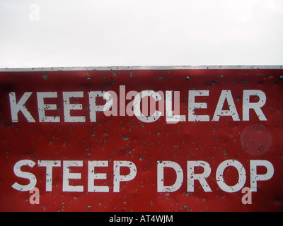 Mantenere chiara discesa ripida Foto Stock