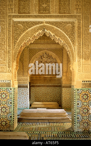 Tombe Saadiane, Marrakech, Marocco Foto Stock