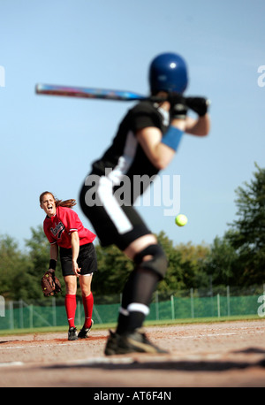 Softball, Cup finale, Baden-Württemberg donne, Mannheim Tornados versus Cougars Karlsruhe Foto Stock