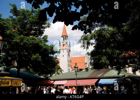 In Germania, in Baviera, Monaco di Baviera, Viktualienmarkt Foto Stock