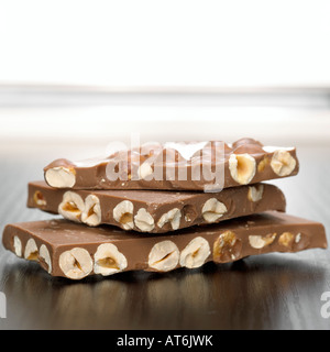 Il cioccolato alle nocciole, close-up Foto Stock