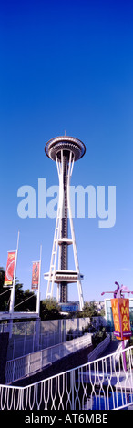 Seattle Space Needle, Washington, Stati Uniti d'America - ristorante girevole in cima alla torre al centro di Seattle Foto Stock