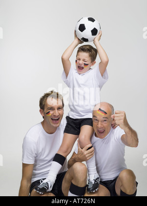 Il tedesco gli appassionati di calcio, ritratto Foto Stock