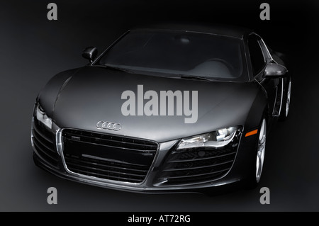 Pearl black Audi R8 auto sportiva Foto Stock