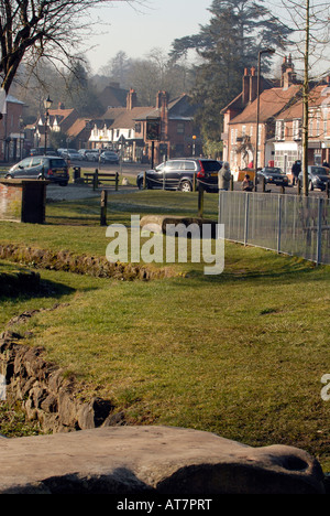 Il villaggio verde e high street a chalfont st peter buckinghamshire Foto Stock