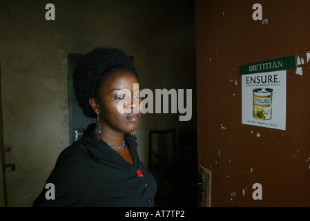 In Lagos numerose sono le persone contagiate dal virus dell AIDS. Activits vieni per un libero accesso ai farmaci ARV Foto Stock