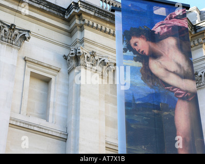 L'ala Sainsbury della National Gallery Trafalgar Square Londra UK Regno Unito GB Foto Stock