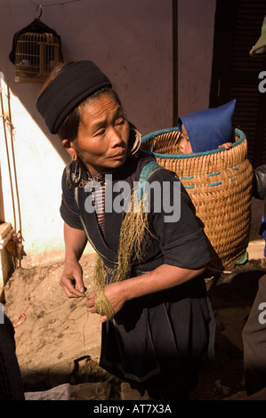 Sapa mercato mattutino Sapa Vietnam del Nord Foto Stock