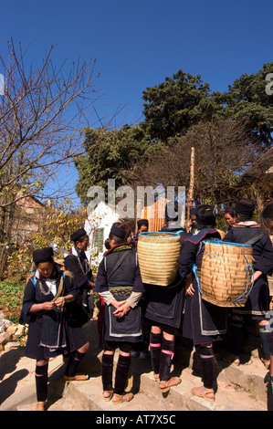 Sapa mercato mattutino Sapa Vietnam del Nord Foto Stock