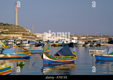 Porto di Marsaxlokk Malta Foto Stock