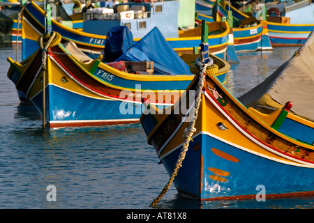 Porto di Marsaxlokk Malta Foto Stock