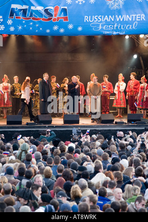 " Inverno russo Festival' 'Trafalgar Square, Londra 2008 Foto Stock