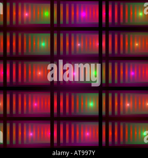 Abstract frattale somigliante a 3d prospettiva al neon Foto Stock