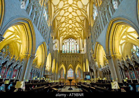 Cattedrale di Wells cudiero Foto Stock