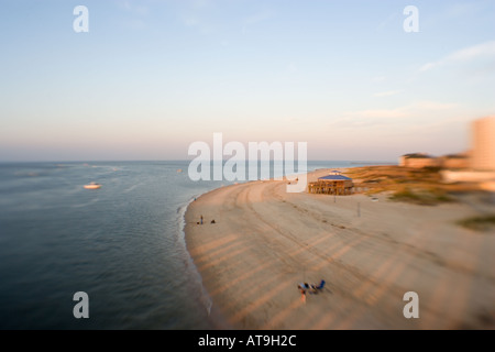 Linea di galleggiamento di Chesapeake Bay e spiaggia vicino Lesnar ponte ingresso Lynnhaven Virginia Beach VA Foto Stock