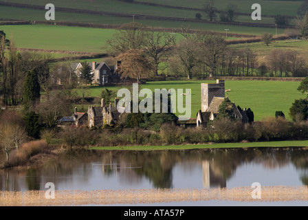 San Gastyn la Chiesa a Llangasty Talyllyn, lago Llangorse, Parco Nazionale di Brecon Beacons, Powys, Wales, Regno Unito Foto Stock