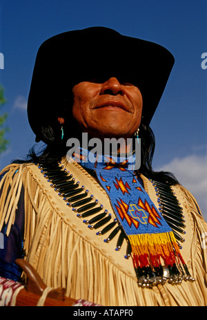 Allenroy Paquin, Native American Indian, nativi americani, artista, musicista, Bernalillo, Sandoval County, Nuovo Messico, Stati Uniti, Nord America Foto Stock