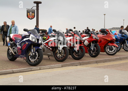 Sportsbike bici del motore a ciclo rapido moto biker Foto Stock