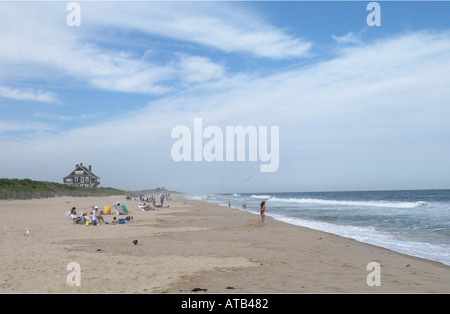 Wainscott ny 081001 beach lane in wainscott ny con kennedy casa sullo sfondo vicino all'associazione georgica Foto Stock