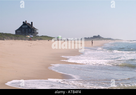 Wainscott ny 081001 beach lane in wainscott ny con kennedy casa sullo sfondo vicino all'associazione georgica Foto Stock