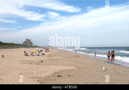 Wainscott ny 081001 beach lane in wainscott ny con kennedy casa sullo sfondo vicino all'associazione georgica Foto Stock