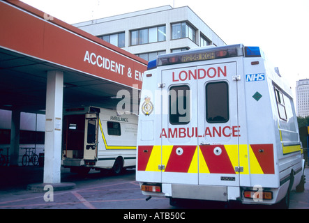 Londra servizio ambulanza LAS veicoli Foto Stock