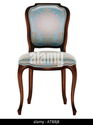 Un di legno Poltrona sala da pranzo Foto Stock