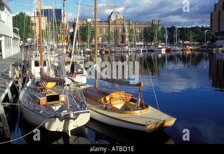 La Tasmania Australia Hobart Constitution Dock, barche di legno festival foto da Bruce Miller Foto Stock