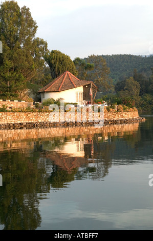 Kibuye guesthouse al lago Kivu in Ruanda Africa centrale Foto Stock