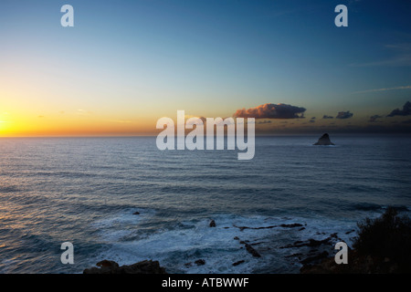 Una vista al tramonto da fonte da Areia Porto Santo Settembre 2006 Foto Stock