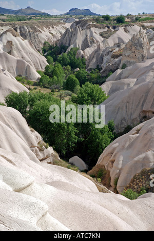 Tuff paesaggio vicino Goereme, Turchia, Anatolia, Cappadocia, Goereme Foto Stock