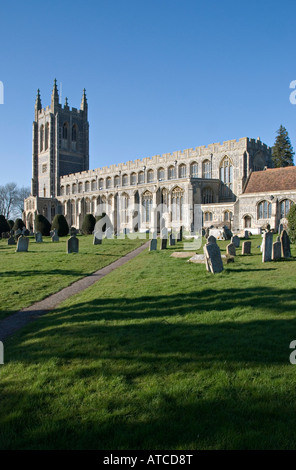 Chiesa della Santa Trinità, Long Melford, Suffolk, Regno Unito. Un "lana" chiesa costruita nel 1484 Foto Stock