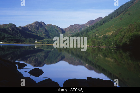 Llyn Crafnant lago vicino Trefriw Snowdonia National Park Conwy North Wales UK Foto Stock