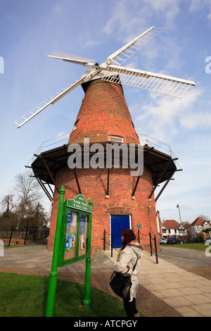 Regno Unito essex il mulino a vento di Rayleigh e giardino sensoriale Foto Stock