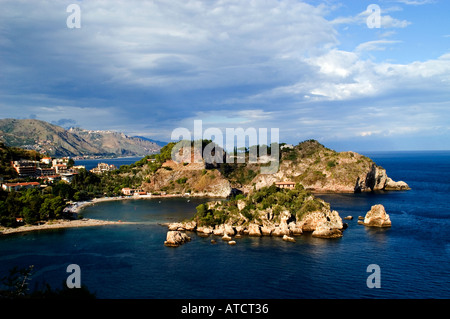 Taormina Italia Italiano acqua Blu beach shore Foto Stock