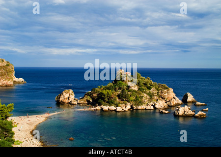 Taormina Italia Italiano acqua Blu beach shore Foto Stock