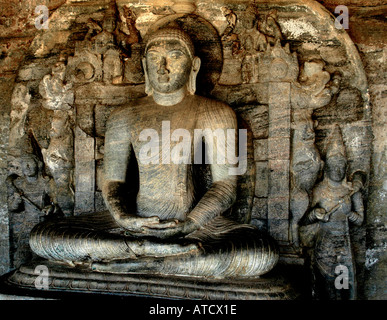 Il buddismo Buddha Polonnaruwa Vatadage Sri Lanka Foto Stock