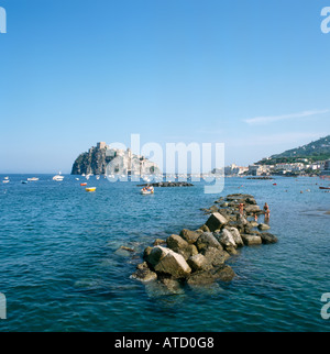 Castello Aragonese di Ischia Ponte e Ischia, Italia Foto Stock