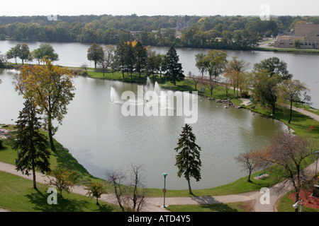 Wisconsin Rock County, Beloit, Rock River, Water, Riverside Park, WI061003016 Foto Stock