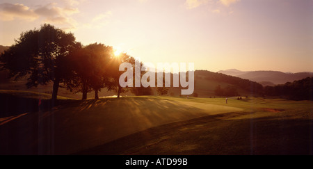Mountain Aire Golf Course a sunrise in Blue Ridge Mountains Carolina del Nord Foto Stock