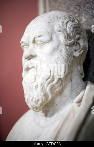 Busto di Socrate. Marmo, copia romana dopo un originale greco del IV secolo A.C. Musei Vaticani Foto Stock