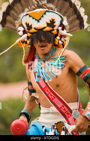 Zuni Pueblo indiano danza Turchia Gallup Inter Tribal Indian Ceremonial Gallup New Mexico Foto Stock