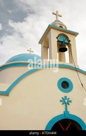 Chiesa Greco Ortodossa sull isola di Lipsi, isole Dodecanesi, Grecia Foto Stock