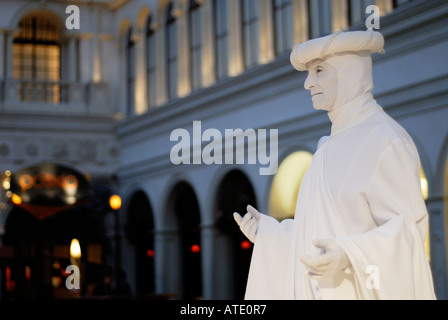 Statua vivente il Venetian Resort Hotel Casino Las Vegas Nevada USA Foto Stock