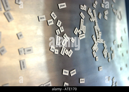 Magnetic Poetry Foto Stock